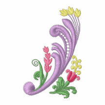 Wirbles das Polo-T-Shirt der Blume gestickten Frau