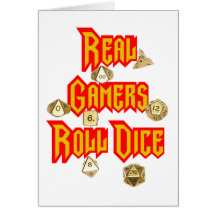 Wirkliche Gamers-Rollenwürfel Grußkarte