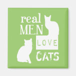 Wirkliche Mann-Liebe-Katzen (verfügbar in allen Fa Magnete