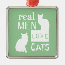 Wirkliche Mann-Liebe-Katzen (verfügbar in allen Fa Weihnachtsbaum Ornamente