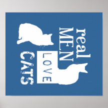 Wirkliche Mann-Liebe-Katzen (verfügbar in allen Fa Posterdruck