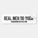 Wirkliche Männer tun Yoga-Autoaufkleber