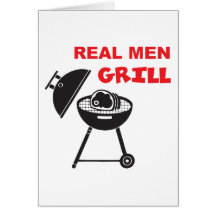 Wirklicher Mann-Grill Karte