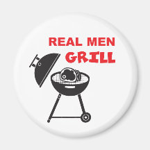 Wirklicher Mann-Grill Kühlschrankmagnet