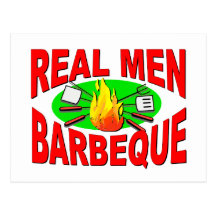 Wirklicher Mann-Grill. Lustiger Entwurf für den GR Postkarten
