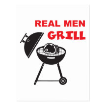 Wirklicher Mann-Grill Postkarten