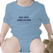 Wirkliches Jungen-Getränk Milkies! Baby Strampler