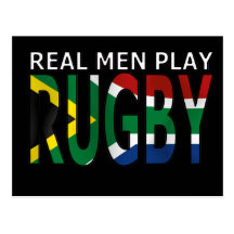 Wirkliches Mannspiel Rugby Südafrika Postkarte