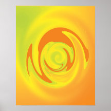 Wirlwind orange Gelb-Plakat