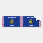 Wisconsin-Flagge Autosticker