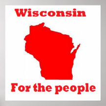 Wisconsin für die Leute Plakatdruck