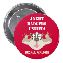 Wisconsin Politics_Angry belästigt United_Recall Anstecknadelbutton