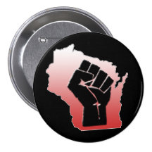 Wisconsin-Protest - geballte Faust Anstecknadel