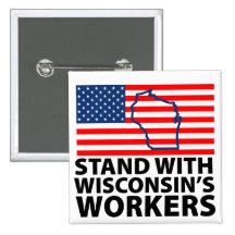 Wisconsin-Proteste Anstecknadelbuttons