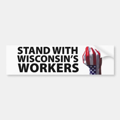 Wisconsin-Proteste Autoaufkleber