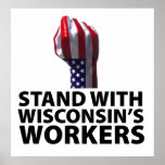 Wisconsin-Proteste Plakatdruck