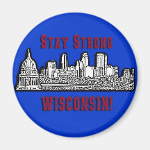 Wisconsin-Protestierender-Unterstützung Kühlschrankmagnete