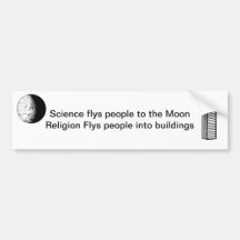 Wissenschaft flys Leute zum Mond Auto Sticker
