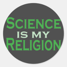 Wissenschaft ist meine Religion Runde Aufkleber