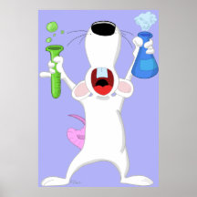 Wissenschaftgeek-Labrador-Ratten-Plakat-Druck