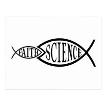 Wissenschafts-Trumpf-Glauben-Fische Postkarten