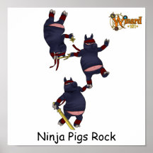 Wizard101 Ninja Schwein-Plakat