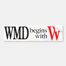 WMD fängt mit w-Autoaufkleber an
