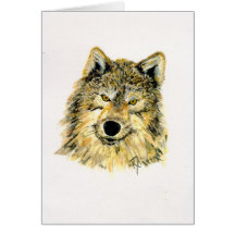 Wolf-Anmerkungs-/Gruß-Karte