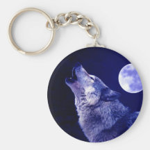 Wolf, der am Mond heult Schlüsselbänder