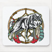Wolf Dreamcatcher Mousepad