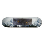 WOLF MUSTERT wild lebende Tiere u. Berge Bedrucktes Skateboard