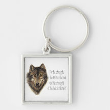 Wolf-und Satz-Zitat - Tiersammlung Schlüsselbänder