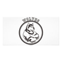 Wölfe oder Wolf-Maskottchen Bildkarten