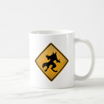 Wolfman Warnzeichen Kaffeetasse