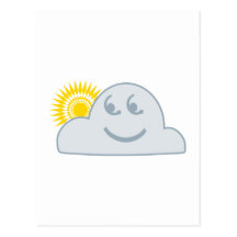 Wolke Sonne cloud sun Postkarte