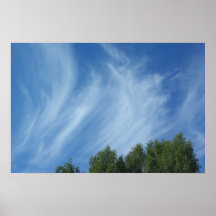 Wolken und Bäume Plakatdruck