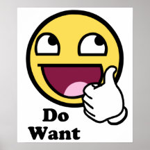 Wollen Sie fantastischen Gesichts-smiley Posterdrucke