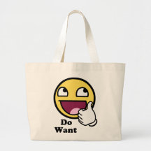 Wollen Sie fantastischen Gesichts-smiley Leinentaschen