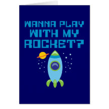 Wollen Sie, um mit meinem Rocket zu spielen Grußkarten