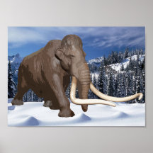 Wolliges Mammut-Druck Plakatdrucke