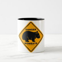 Wombat Gefahrenverkehrsschild Kaffee Tassen