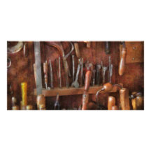 Woodworker - alte Werkzeuge Foto Karten Vorlage