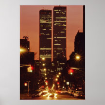 World Trade Center an der Dämmerung Poster