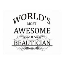 World's Most Awesome Beautician Post Card