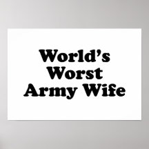 World's Worst Army Wife Posters