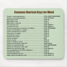Wort-Common kürzt Mousepad ab