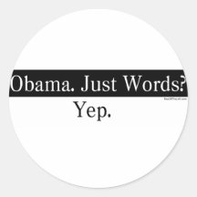 Wörter Obama gerade? Ja Runder Sticker