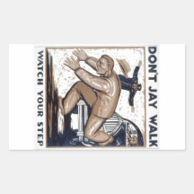 WPA - Jaywalk Rechteckige Sticker