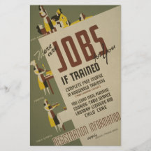 WPA - Jobs Vollfarbige Flyer