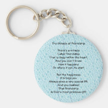 Wunder des Freundschafts-Gedichtes Keychain Schlüsselband